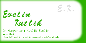 evelin kutlik business card